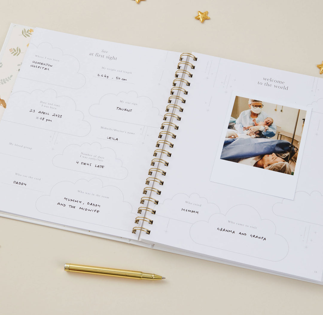 My Baby Book - Baby Memory Book - Animals