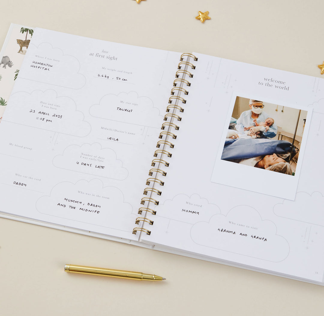 My Baby Book - Baby Memory Book - Jungle