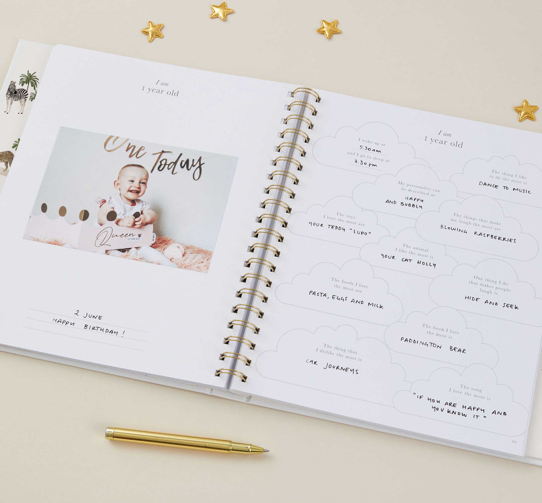 My Baby Book - Baby Memory Book - Jungle