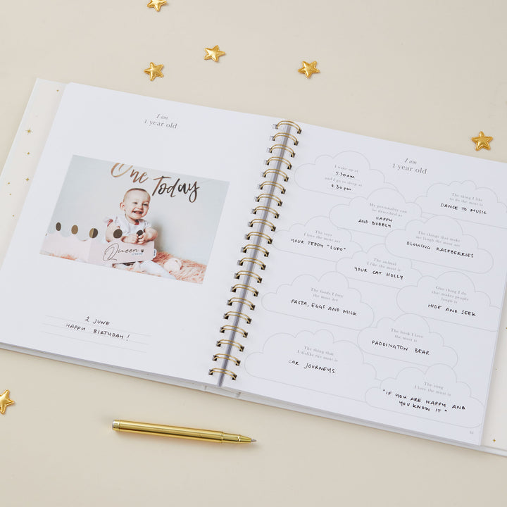 My Baby Book - Baby Memory Book - White