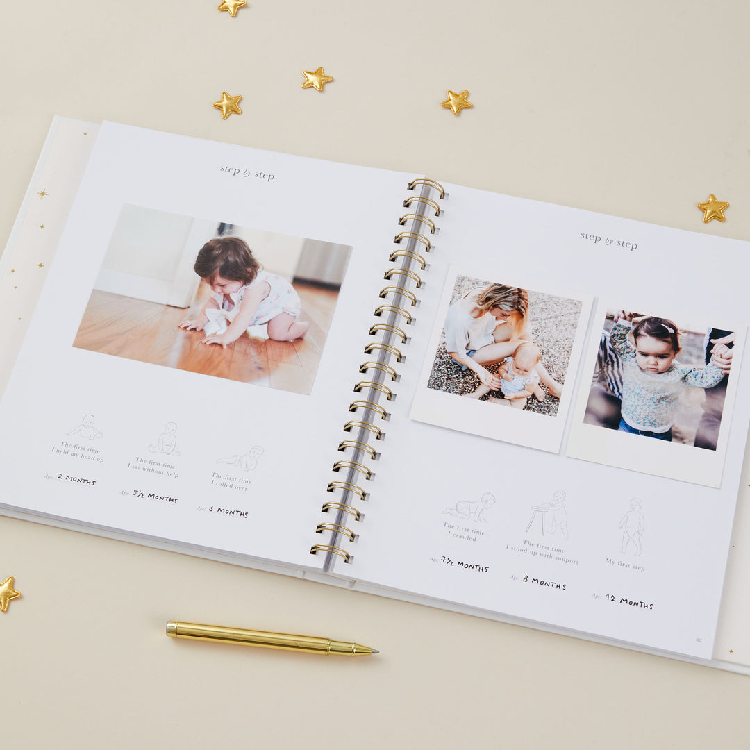 My Baby Book - Baby Memory Book - White