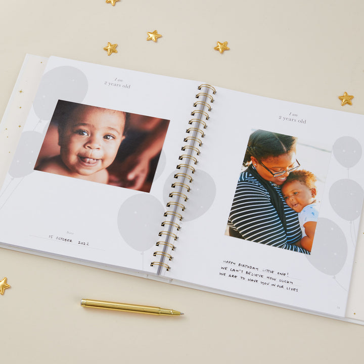 My Baby Book - Baby Memory Book - White