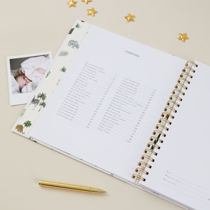 My Baby Book - Baby Memory Book - Jungle