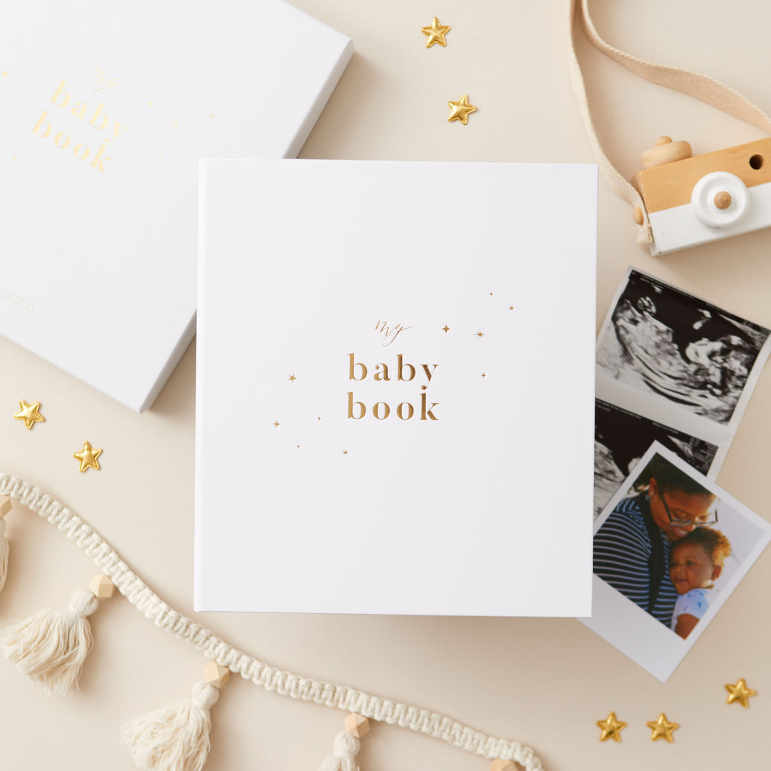 My Baby Book - Baby Memory Book - White