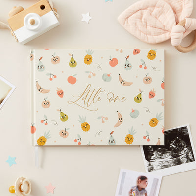 Elegant baby memory journal, the perfect keepsake gift showcasing a way for new mothers to document their baby's milestones and memories.