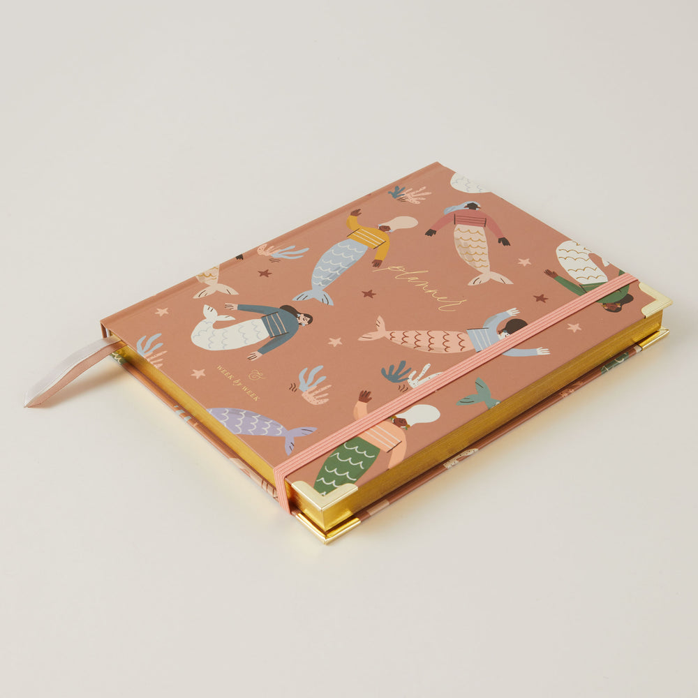 Weekly undated planners and notebooks Mermaid theme