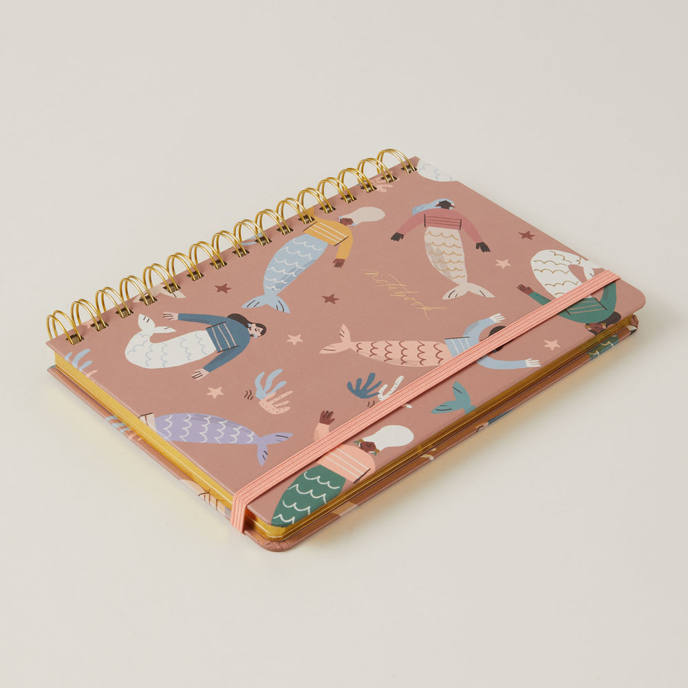 Best notebook present for stationery lover with mermaids illustration