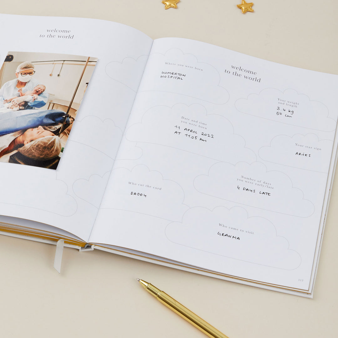My Pregnancy Journal - White with Gilded Edges
