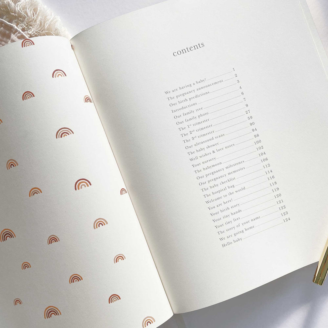 My Pregnancy Journal - Rainbow with Gilded Edges