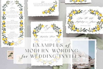 Examples for modern wording for wedding invites