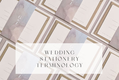 Wedding stationery terminology