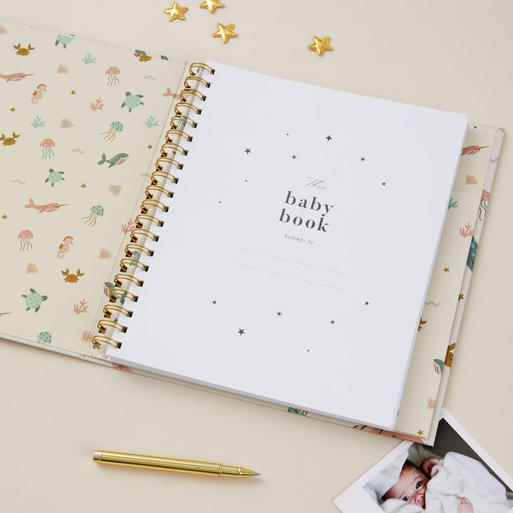 My Baby Book - Baby Memory Book - Sea Friends
