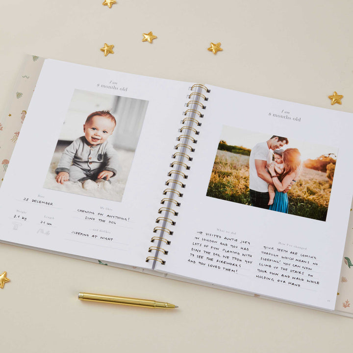 My Baby Book - Baby Memory Book - Sea Friends