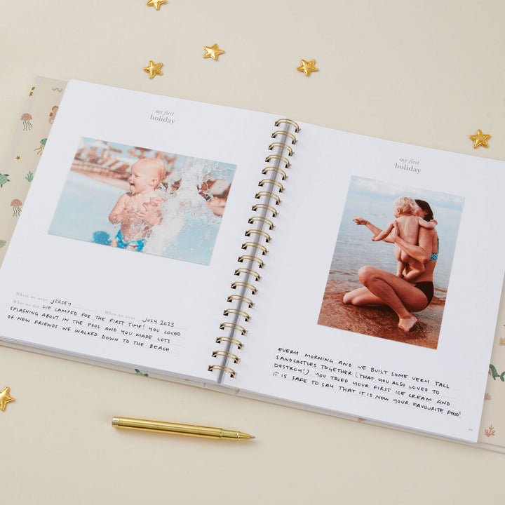My Baby Book - Baby Memory Book - Sea Friends