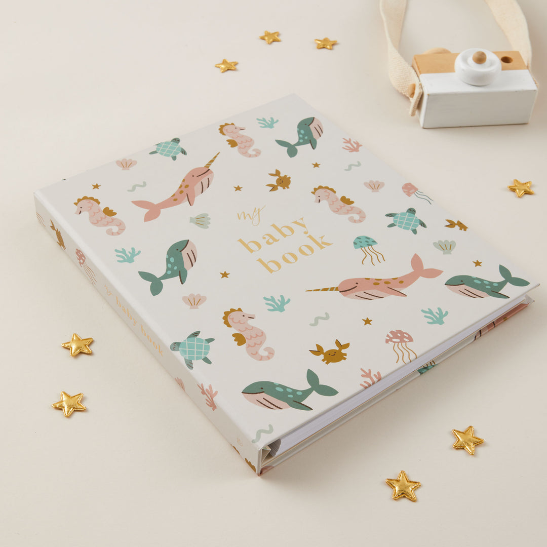 My Baby Book - Baby Memory Book - Sea Friends