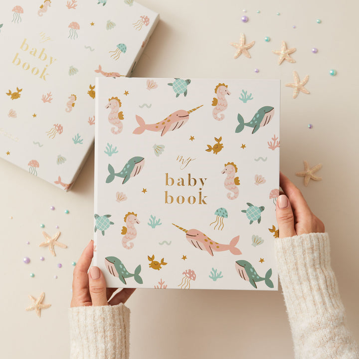 My Baby Book - Baby Memory Book - Sea Friends