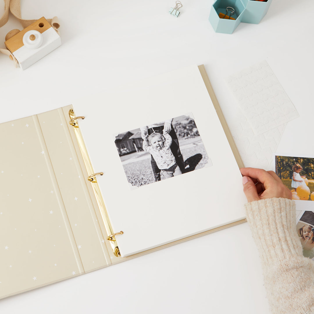 Blank photo album designed for children aged 4-12 years