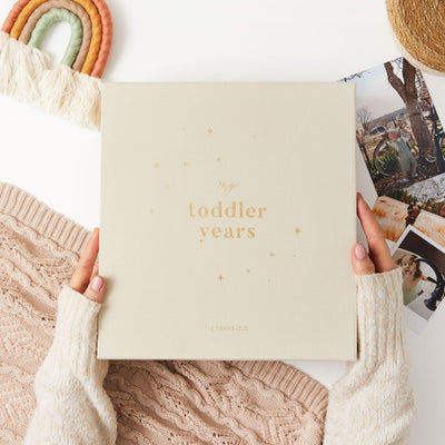 Photo album designed for toddlers aged 1-3 years, perfect for preserving milestones and memories during these precious early years.