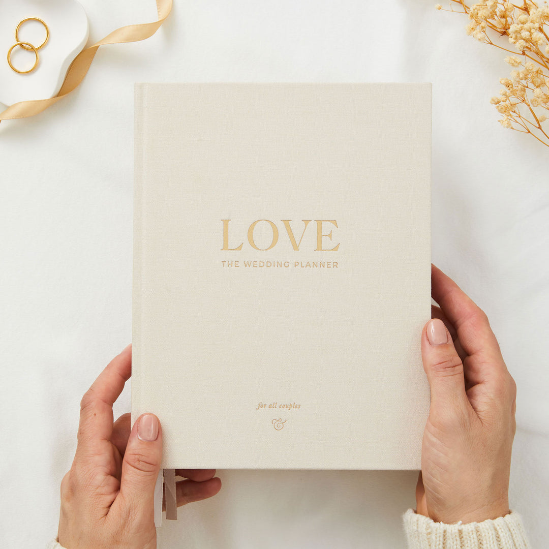 LOVE wedding planner with ivory cover designed for all couples