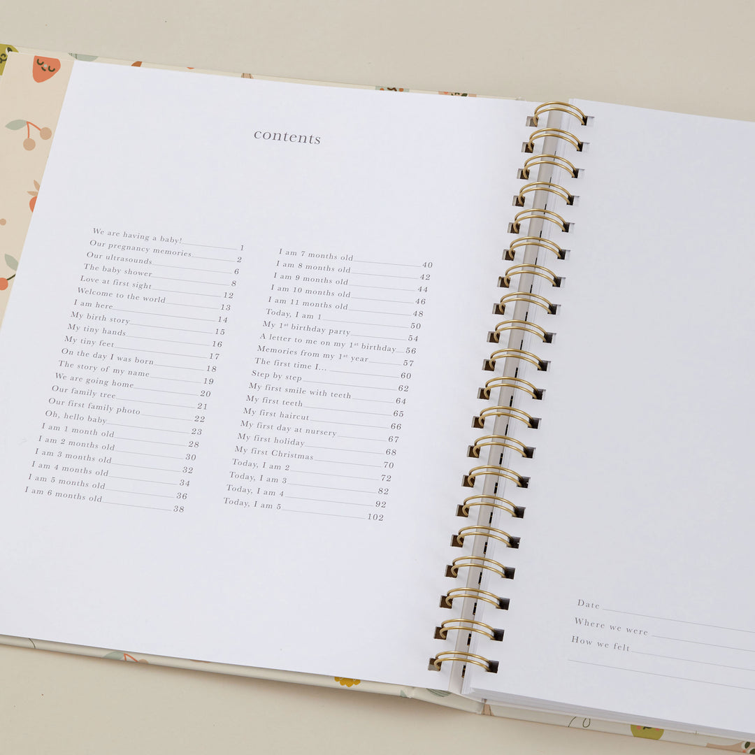 My Baby Book - Baby Memory Book - Tutti Frutti