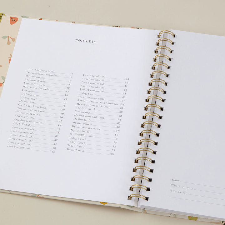 My Baby Book - Baby Memory Book - Tutti Frutti