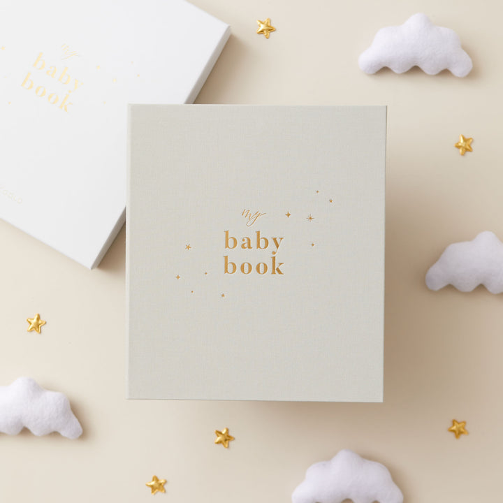 Baby record book 5 years with a pen and soft toys