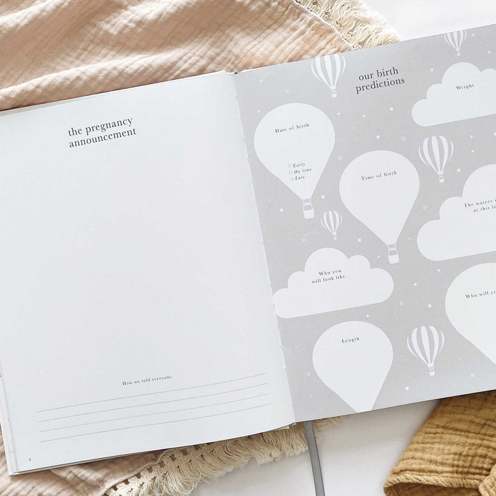 Luxury floral pregnancy keepsake book