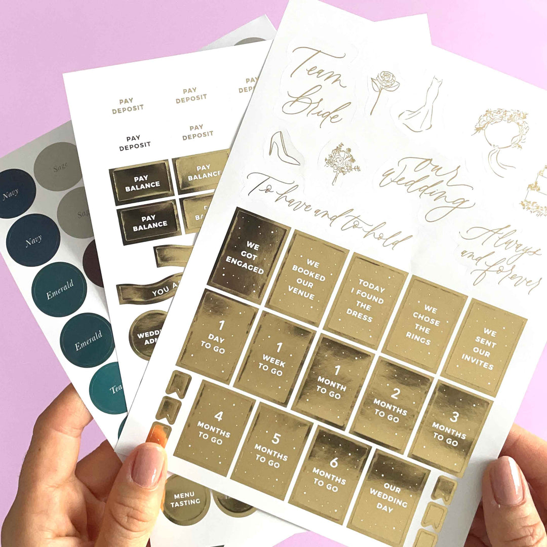 Wedding Sticker Pack (3 sheets)