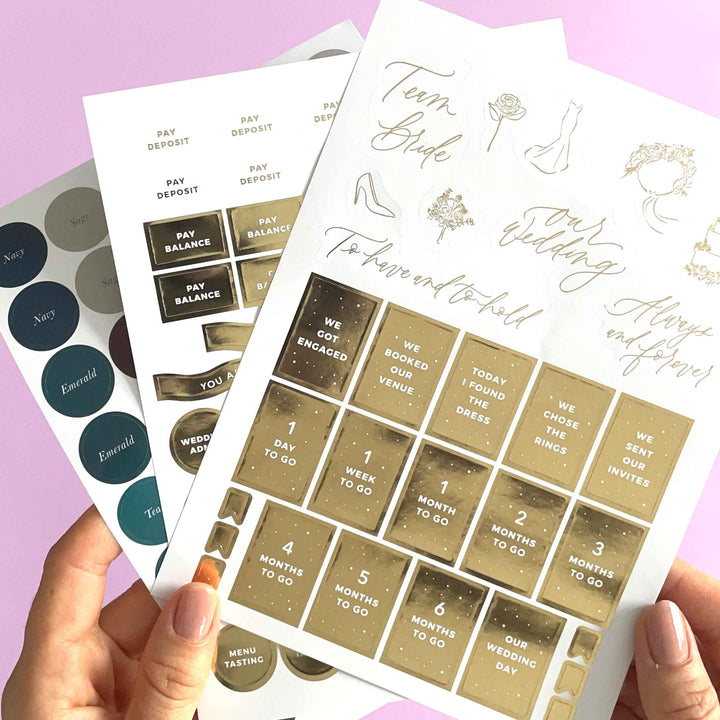 Wedding Sticker Pack (3 sheets)