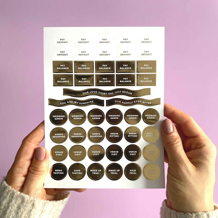 Wedding Sticker Pack (3 sheets)