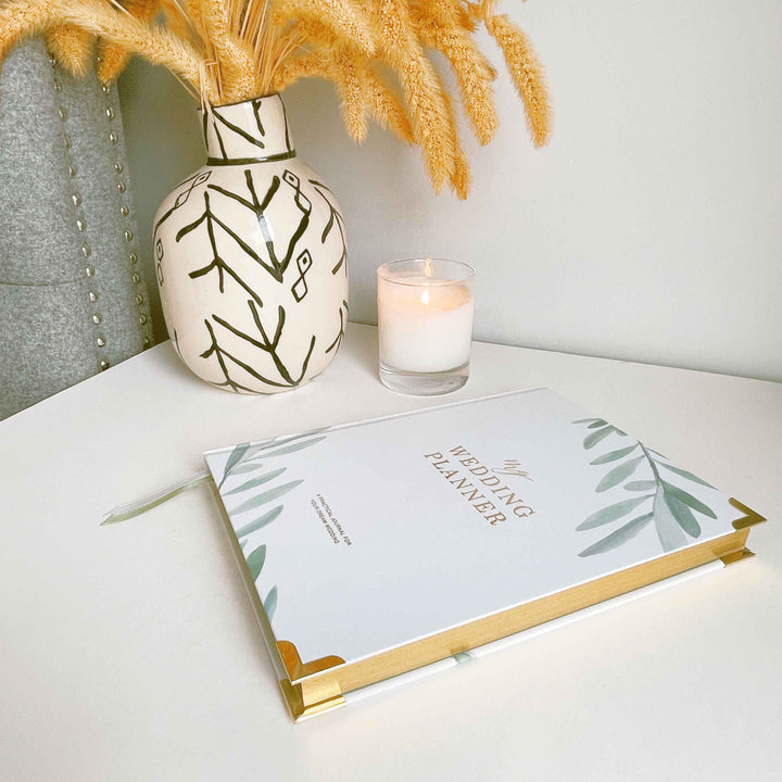 NEW - Luxury Eucalyptus Wedding Planner Book with Gilded Edges
