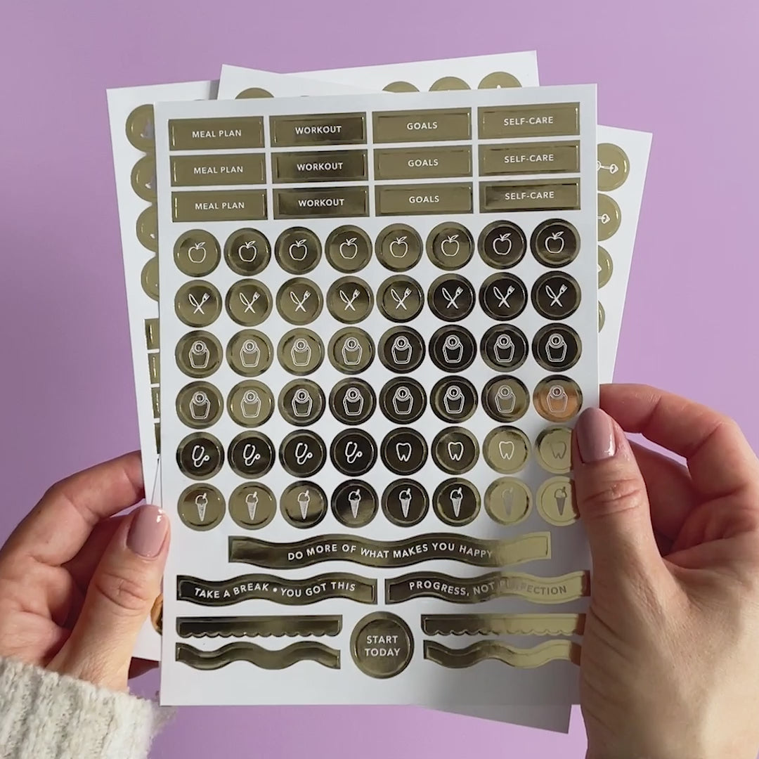 Fitness Sticker Pack (3 sheets)
